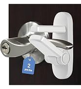 Childproof Door Lever Lock Baby safety locks for doors (2 Pack) Improved door safety for kids, 3M...