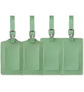 Vigorport Luggage Tags, Leather Personalized Suitcase Tag Set of 4 Pack | TSA Approved Luggage ID...