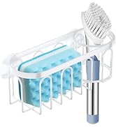 Yazoni 2-in-1 Sponge Holder for Kitchen Sink, Sink Caddy Kitchen Sink Organizer with 3 Suction Cu...