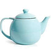 Sweese 221.102 Teapot, Porcelain Tea Pot with Stainless Steel Infuser, Blooming & Loose Leaf Teap...