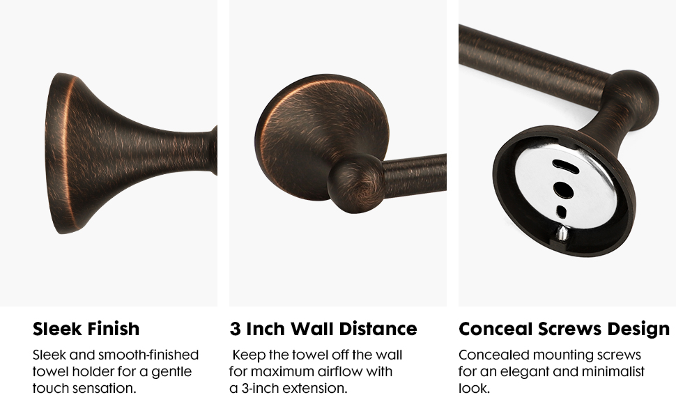 bronze towel rack 24 inch
