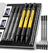 Nicpro 3 PCS 1.3 mm Mechanical Pencils Set with 36 Lead Refill, 3 Eraser - Weatherproof Metal Bar...
