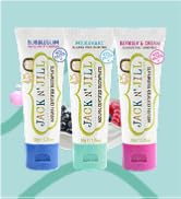 Jack N' Jill Natural Toothpaste for Kids - Fluoride Free Toothpaste, Safe to Swallow, 40% Xylitol