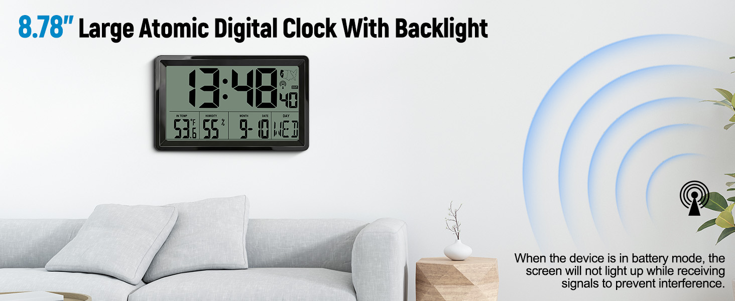 Large Digital Wall Clock