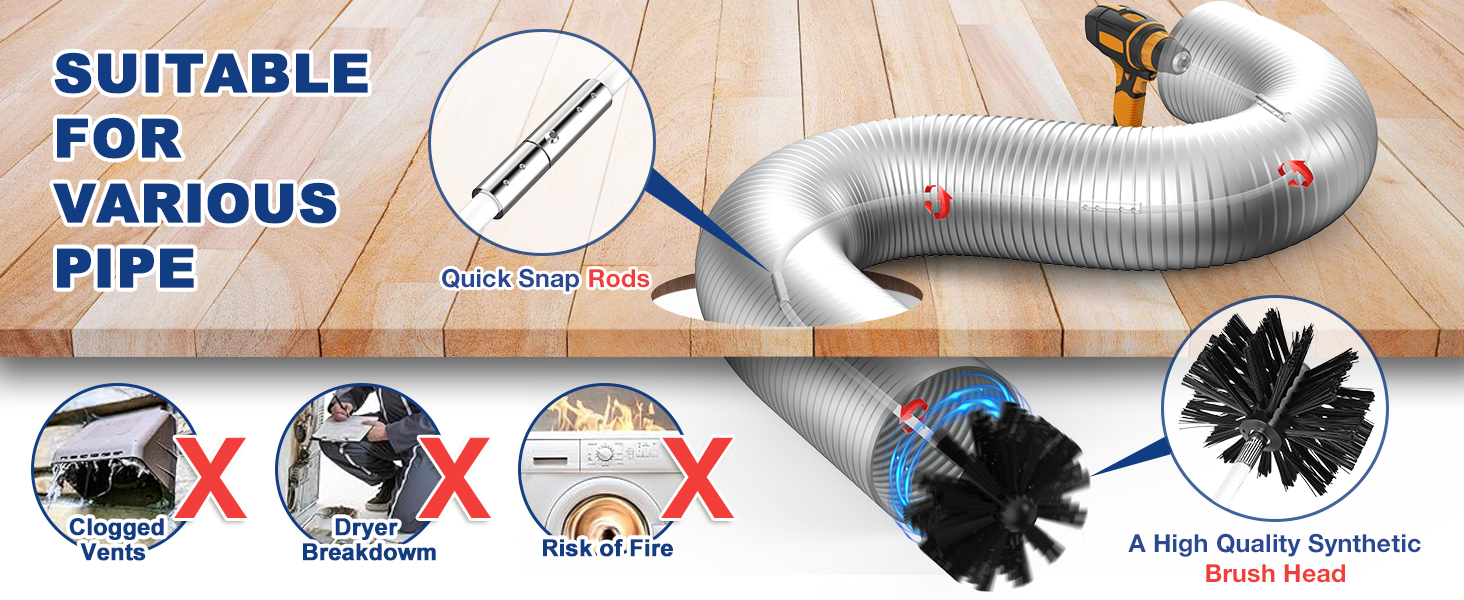 PetOde dryer vent cleaner brush 30ft