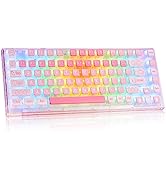 CHICHEN Mechanical Gaming Keyboard,Cool RGB Backlit,2.4Ghz Wireless/Bluetooth/USB-C,Hot Swappable...
