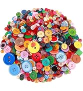 Greentime 1500 pcs Round Resin Buttons Mixed Color Assorted Sizes for Crafts Sewing DIY Manual Bu...