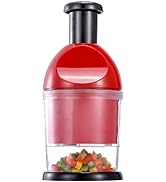 Food Chopper, Hand Chopper Dicer Easy to Clean, Manual Slap Vegetable Chopper Onion Cutter, Garli...
