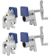WORKPRO 2-Pack 3/4'' Pipe Clamps, Wood Gluing Pipe Clamp Set with H-shaped Feet, Lightweight Cast...
