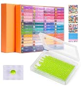 60 PCS Diamond Art Storage Containers, PP OPOUNT 2-in-1 Diamond Painting Tray, Diamond Art Access...