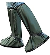 HEKEDES Waterproof Shoe Covers Thickened Reusable& Foldable Rain Boot Shoe Cover Non-Slip with Zi...