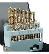 GMTOOLS 21Pcs Cobalt Drill Bits Set, M35 HSS, 135 Degree Tip, Twist Jobber Length Drill Bit for H...
