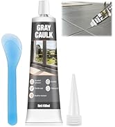 kuailaya Gray Caulk, Gray Silicone Caulk Grey Caulking Waterproof Strong Elastic Adhesive Waterpr...