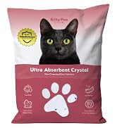 Kitty Poo Club Ultra Absorbent Crystal Non-Clumping Silica Cat Litter, 7 lbs, Lightweight, Low Du...