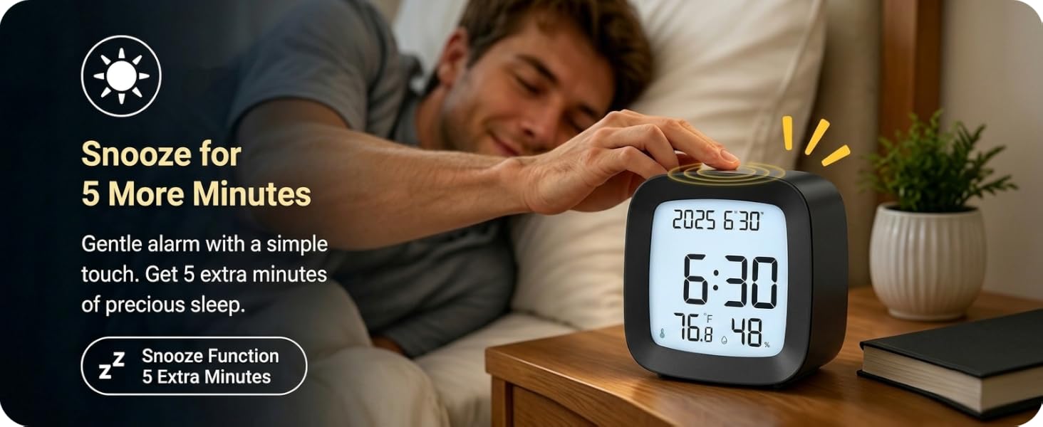 LCD bedroom alarm clock