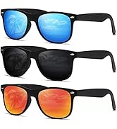 DEMIKOS Sunglasses Men Polarized Sunglasses for Mens Womens Retro Mirror Lens for Driving Fishing...