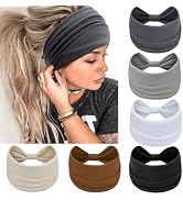 Awumbuk Wide Headbands for Women Knotted No Slip Head Bands Soft Turban Headband Hair Accessories...