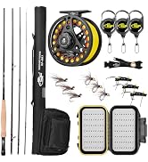 SF Fly Fishing Rod and Reel Combo 7.6FT 3/4/5/6/7/8WT 4-Piece IM7 Carbon Fiber with Pre-Spooled R...