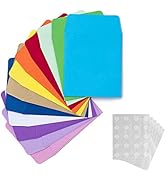 120 Pieces Small Envelopes Library Card Non-Adhesive Packets Envelopes with 120 Pieces Adhesive D...