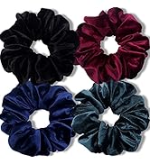 IVARYSS Extra Large Scrunchies for Women's Thick Hair, Premium Velvet Soft Jumbo Scrunchy, XL 6 i...