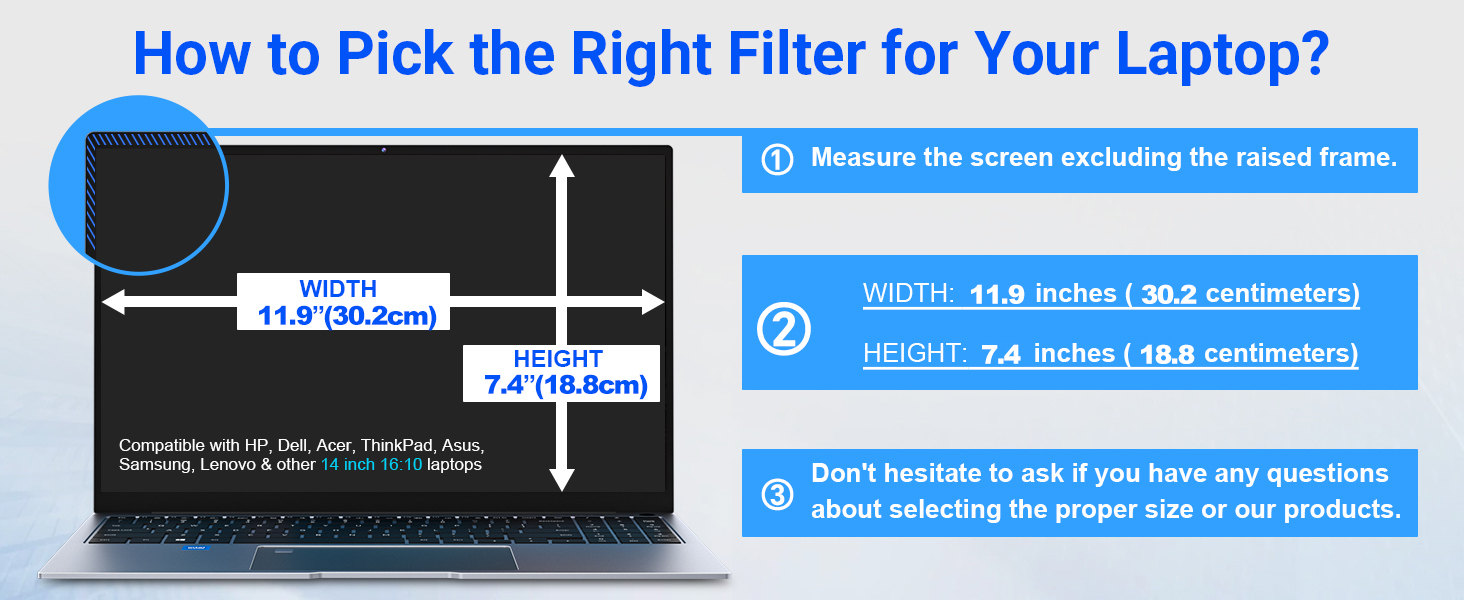 How to determine your screen size 14 inch 16 10