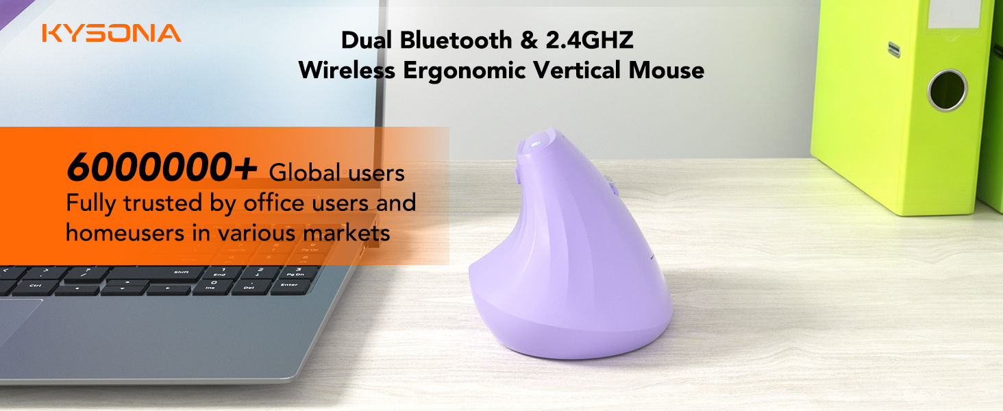 Wireless Bluetooth ergonomic mouse