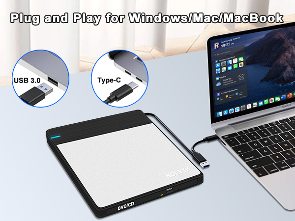 This CD burner is easy to set up and use, do not need to install any additional software or drivers