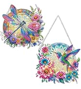 Muzagroo Art 5D Hummingbird Diamond Art Kits for Adults, Hanging Ornament Kits for Windows, DIY S...