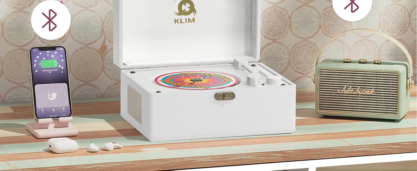 cd player record vinyl that looks like a white reproductor de with bluetooth small cute for home