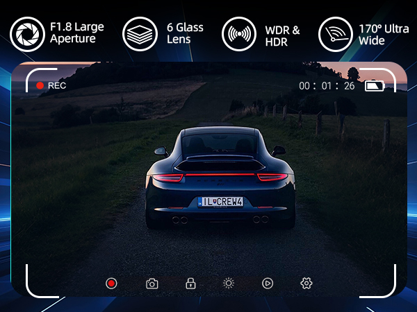 dash camera for cars front and rear