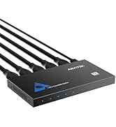 Arvitek 4K Metal HDMI Splitter 1 in 4 Out, 1×4 Powered HDMI Video TV Splitter for Xbox, PS4/5, PC...