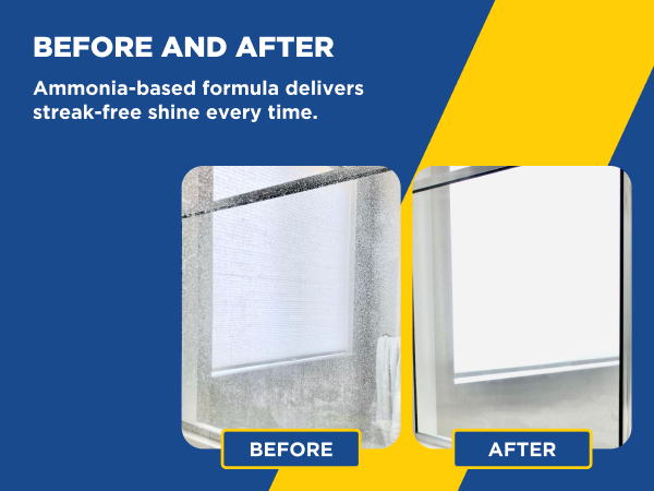 Ammonia-based formula delivers streak-free shine every time.