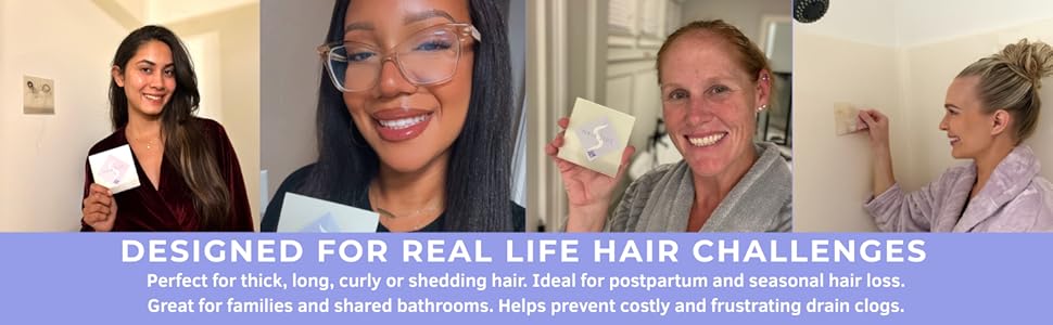 Women using HairStixies in a shower setting.