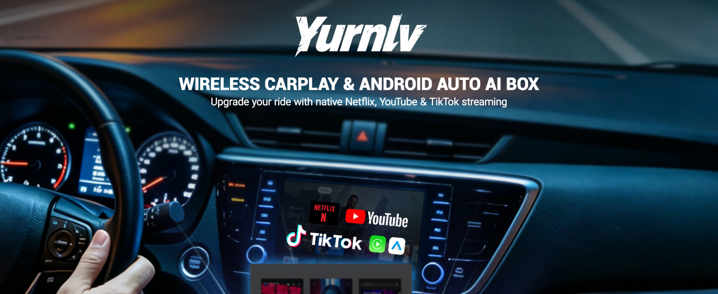 wireless carplay adapter apple iphone tiktok netflix youtube ai magic box