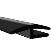 Qurbuns Windshield Cowl Rubber Seal Strip, 1.7M/ 5.6Ft H-Shaped Front Rear Windshield Weather Str...