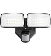 Onforu 32W 2 Head Motion Sensor Outdoor Lights, 3200LM 6500K LED Security Light, Dusk to Dawn, Mo...