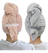 Chloven 2 Pack Extra Large Microfiber Hair Towel Wrap for Women,43 inch X 24 inch Anti Frizz Hair...