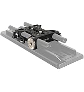 NICEYRIG Rosette Mount 15mm Rod Rail Baseplate with Dovetail Clamp for ARRI Standard Bridge Plate...