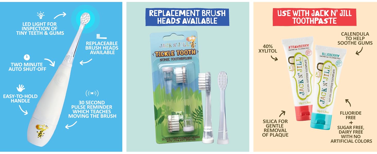 jack n jill tickle toothbrush for babies toddlers kids