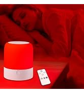 Finezeal 670nm Red Light Night Light Lamp for Sleep - Zero Blue Light, Touch & Remote Control, 4 ...