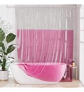 AmazerBath 100% EVA Shower Curtain Liner, 72 x 72 Inches Heavy Duty Shower Curtain and Liner 2-in...