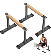 Kipika Parallettes Bars, Push Up Bars & Dip Bar with Comfort Thick Handles, Rock-Free Fitness Equ...