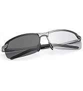 Vepiant Men's Photochromic Polarized Sunglasses Al-Mg Metal Frame Sports Driving Glasses UV400 Pr...