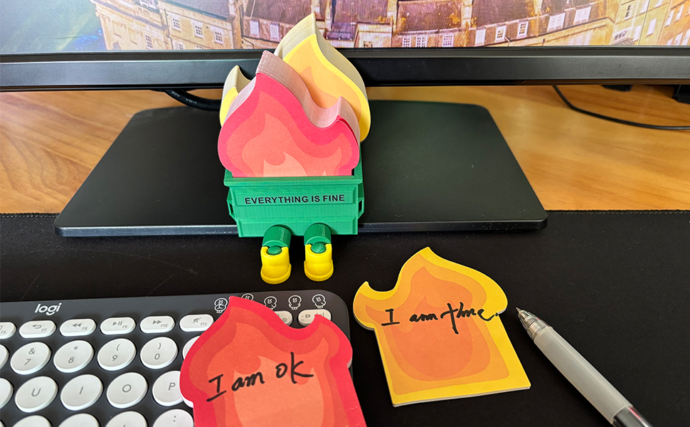 fire sticky notes