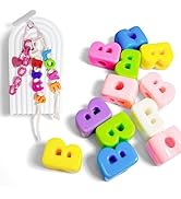 Maerolre 20Pcs Large Letter Beads, 20mm Big Acrylic Bubble Alphabet Beads, Colorful Plastic Beads...