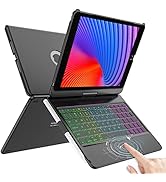 iPad Keyboard Case for iPad 10.2 9th/8th/7th Gen,Touch Keyboard for iPad 9th Generation - 8th Gen...