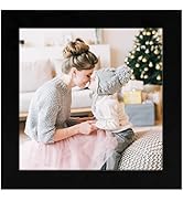 AUEAR, 6x6 Square Frame, Solid Wood and High Definition Glass, Display Pictures 4x4 with Mat or 6...