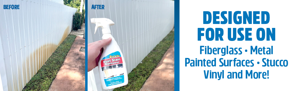 Star bright, Rust Stain Remover, for Fiberglass, Metal, Vinyl, Metal, Stucco & More