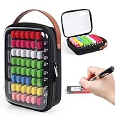 Luxtude Clear Flash Drive Case with Labels, Hard USB Case Organizer, USB Storage Box Holds 58 Dri...