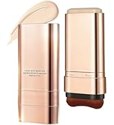 2PCS Dual-Ended Concealer Foundation Stick, Korean Foundation Stick 3 in 1 with Brush, Lightweigh...